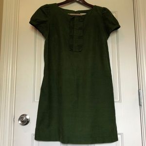 Anne Loft Green Corduroy Knee Length Dress size 4